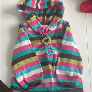Maggie & Zoe Pink and Teal Striped Sweater
